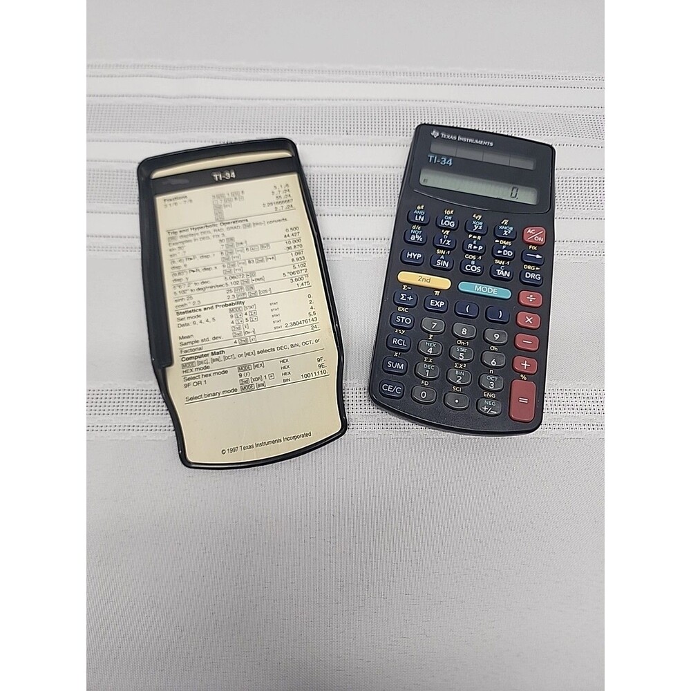 Vintage Texas Instruments TI-34  Scientific Calculator Working